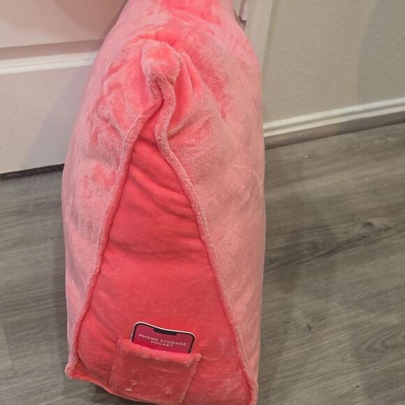 Juicy Couture Home Gold Rhinestone JC Logo Plush Wedge Pillow w/Phone Pocket - Picture 6 of 8